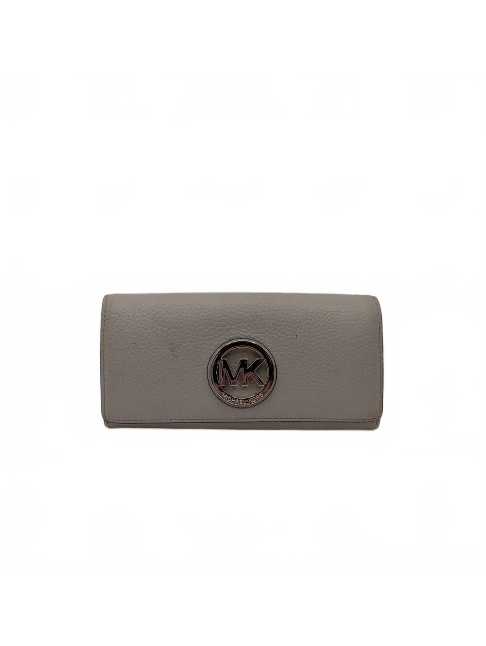Michael Kors Beige Pebbled Leather Clutch Wallet